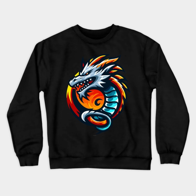 Dragon cranky Crewneck Sweatshirt by Pigxel 